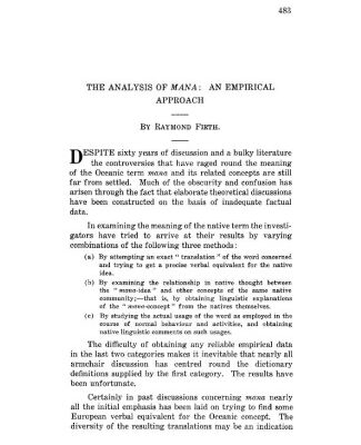 خرید و دانلود نسخه کامل کتاب The Analysis of Mana, an Empirical Approach