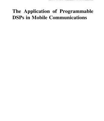 خرید و دانلود نسخه کامل کتاب The Application of Programmable DSPs in Mobile Communications