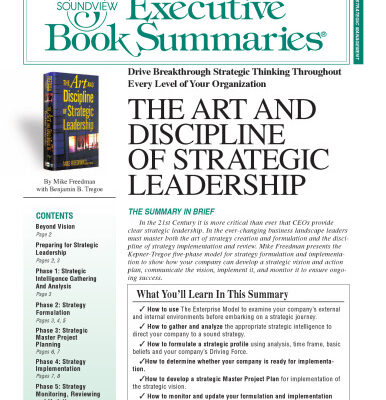 خرید و دانلود نسخه کامل کتاب The Art and Discipline of Strategic Leadership
