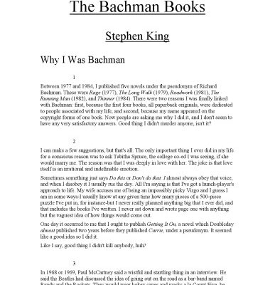 خرید و دانلود نسخه کامل کتاب The Bachman Books