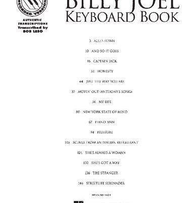 خرید و دانلود نسخه کامل کتاب The Billy Joel Keyboard Book: Note-for-Note Keyboard Transcriptions