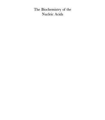 خرید و دانلود نسخه کامل کتاب The Biochemistry of the Nucleic Acids