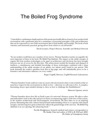 خرید و دانلود نسخه کامل کتاب The Boiled Frog Syndrome: Your Health and the Built Environment