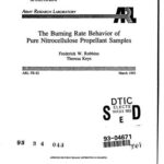 خرید و دانلود نسخه کامل کتاب The Burning Rate Behavior of Pure Nitrocellulose Propellant Samples