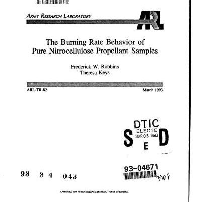 خرید و دانلود نسخه کامل کتاب The Burning Rate Behavior of Pure Nitrocellulose Propellant Samples