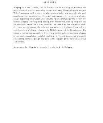 خرید و دانلود نسخه کامل کتاب The Cambridge Companion to Allegory