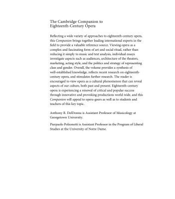خرید و دانلود نسخه کامل کتاب The Cambridge companion to eighteenth-century opera