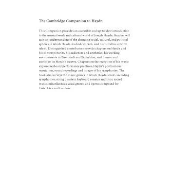 خرید و دانلود نسخه کامل کتاب The Cambridge companion to Haydn