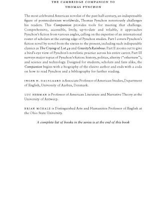 خرید و دانلود نسخه کامل کتاب The Cambridge Companion to Thomas Pynchon