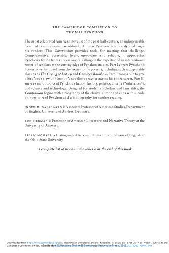 خرید و دانلود نسخه کامل کتاب The Cambridge Companion to Thomas Pynchon_68e1dfcfcecea.jpeg خرید و دانلود نسخه کامل کتاب The Cambridge Companion to Thomas Pynchon