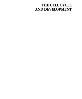 خرید و دانلود نسخه کامل کتاب The Cell Cycle and Development