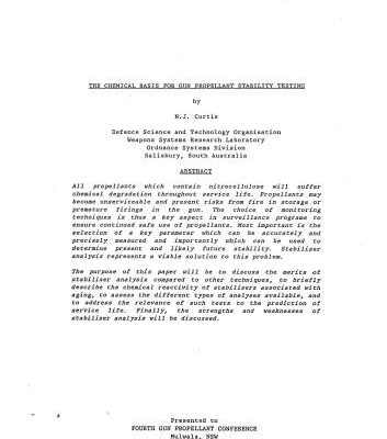 خرید و دانلود نسخه کامل کتاب The chemical basis for gun propellant stability testing