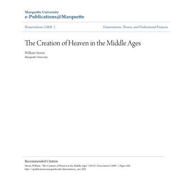 خرید و دانلود نسخه کامل کتاب The Creation of Heaven in the Middle Ages [PhD thesis]
