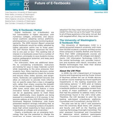 خرید و دانلود نسخه کامل کتاب The Current State and Potential Future of E-Textbooks