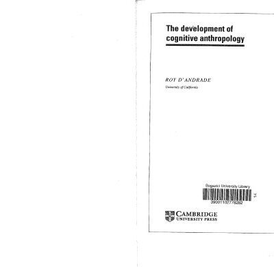 خرید و دانلود نسخه کامل کتاب The Development of Cognitive Anthropology