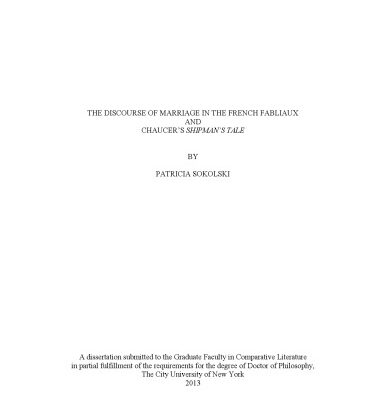 خرید و دانلود نسخه کامل کتاب The Discourse of Marriage in the French Fabliaux and Chaucer’s Shipman’s Tale