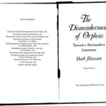 خرید و دانلود نسخه کامل کتاب The Dismemberment of Orpheus: Toward a Postmodern Literature