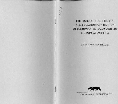 خرید و دانلود نسخه کامل کتاب The distribution, ecology, and evolutionary history of plethodontid salamanders in tropical America (Science bulletin)
