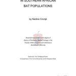 خرید و دانلود نسخه کامل کتاب THE DIVERSITY OF CORONAVIRUSES IN SOUTHERN AFRICAN BAT POPULATIONS