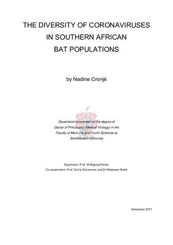 خرید و دانلود نسخه کامل کتاب THE DIVERSITY OF CORONAVIRUSES IN SOUTHERN AFRICAN BAT POPULATIONS_68e6a618b5985.jpeg خرید و دانلود نسخه کامل کتاب THE DIVERSITY OF CORONAVIRUSES IN SOUTHERN AFRICAN BAT POPULATIONS