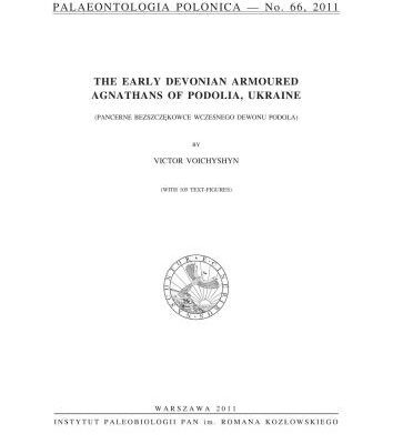 خرید و دانلود نسخه کامل کتاب The Early Devonian armoured agnathans of Podolia, Ukraine