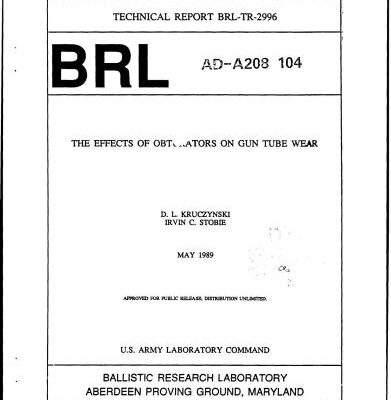 خرید و دانلود نسخه کامل کتاب The Effects of obturators on gun tube wear