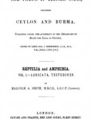 خرید و دانلود نسخه کامل کتاب The Fauna of British India Including Ceylon and Burma – Reptilia and Amphibia Volume 1 – Loricata, Testudines
