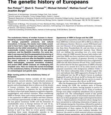 خرید و دانلود نسخه کامل کتاب The genetic history of Europeans