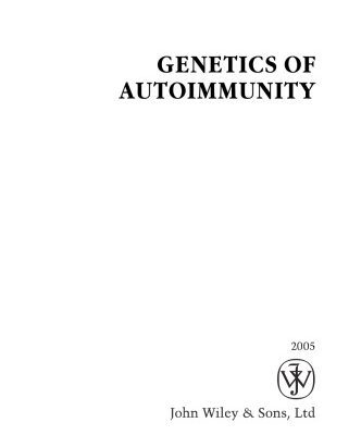 خرید و دانلود نسخه کامل کتاب The Genetics of Autoimmunity (Novartis Foundation Symposium 267)