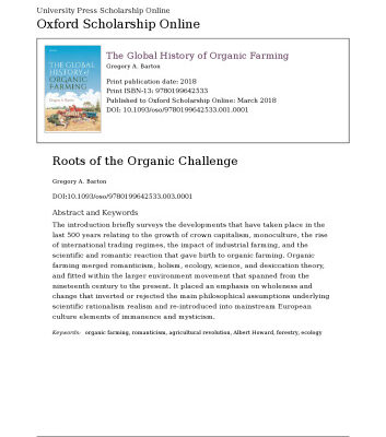 خرید و دانلود نسخه کامل کتاب The Global History of Organic Farming