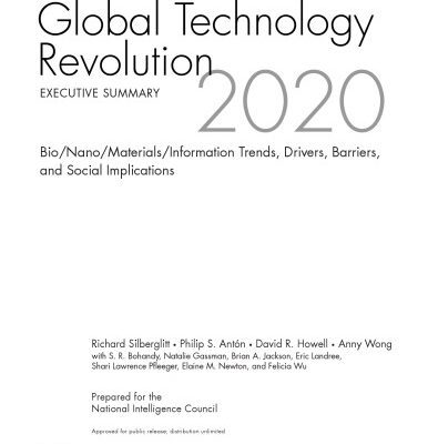 خرید و دانلود نسخه کامل کتاب The Global Technology Revolution 2020: Executive Summary: Bio/Nano/Materials/Information Trends, Drivers, Barriers, and Social Implications