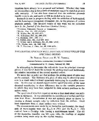خرید و دانلود نسخه کامل کتاب The Grating Space of Mica and the Intensities of the Spectral Orders