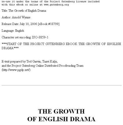 خرید و دانلود نسخه کامل کتاب The Growth of English Drama