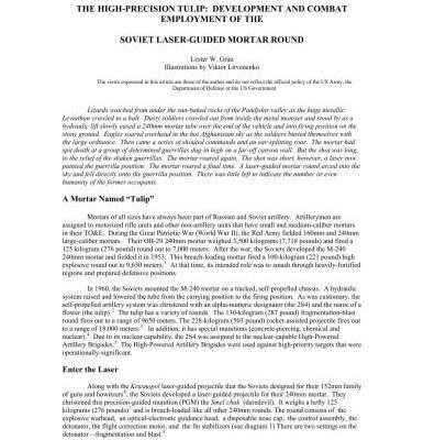 خرید و دانلود نسخه کامل کتاب The High-Precision Tulip: Development and Combat Employment of the Soviet Laser-Guided Mortar Round