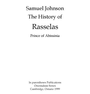 خرید و دانلود نسخه کامل کتاب The history of Rasselas prince of Abissinia