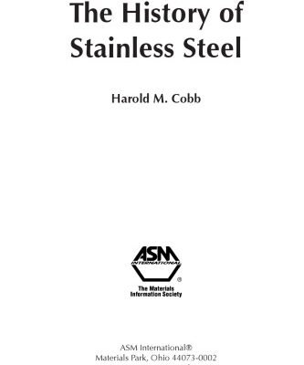 خرید و دانلود نسخه کامل کتاب The history of stainless steel