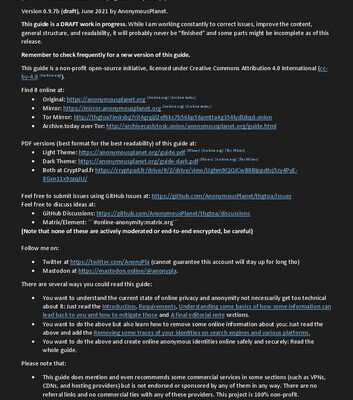 خرید و دانلود نسخه کامل کتاب The Hitchhiker’s Guide to Online Anonymity – Version 0.9.7b – June 2021