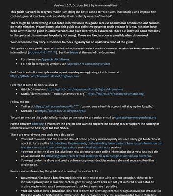 خرید و دانلود نسخه کامل کتاب The Hitchhiker’s Guide to Online Anonymity – Version 1.0.7 – October 2021