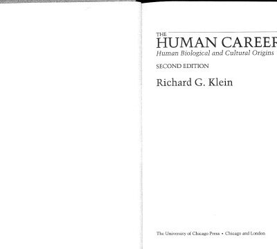 خرید و دانلود نسخه کامل کتاب The Human Career: Human Biological and Cultural Origins