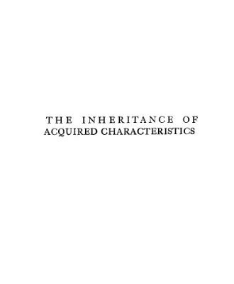 خرید و دانلود نسخه کامل کتاب The inheritance of acquired characters