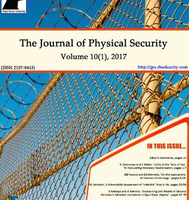 خرید و دانلود نسخه کامل کتاب The Journal of Physical Security Volume 10 Issue 1 – JPS 10(1)