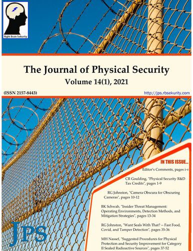 خرید و دانلود نسخه کامل کتاب The Journal of Physical Security Volume 14 Issue 1 – JPS 14(1)_68f492850e633.jpeg خرید و دانلود نسخه کامل کتاب The Journal of Physical Security Volume 14 Issue 1 – JPS 14(1)