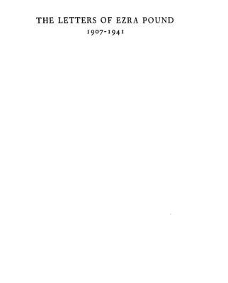 خرید و دانلود نسخه کامل کتاب The letters of Ezra Pound. 1907-1941