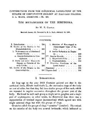 خرید و دانلود نسخه کامل کتاب The metamerism of the Hirudinea