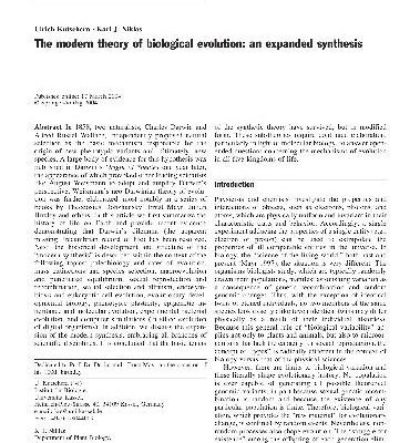 خرید و دانلود نسخه کامل کتاب The modern theory of biological evolution. An expanded synthesis