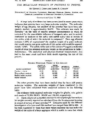 خرید و دانلود نسخه کامل کتاب The Molecular Weights of Proteins in Phenol