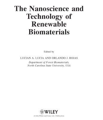 خرید و دانلود نسخه کامل کتاب The Nanoscience and Technology of Renewable Biomaterials