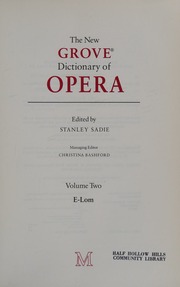 خرید و دانلود نسخه کامل کتاب The New Grove Dictionary of Opera (E-Lom)