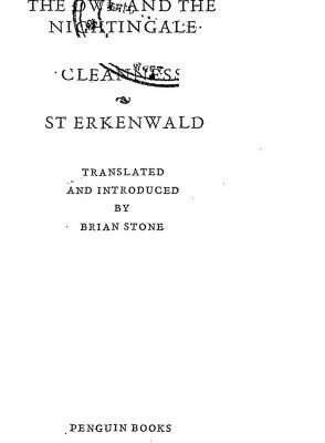 خرید و دانلود نسخه کامل کتاب The owl and the nightingale – Cleanness – St Erkenwald