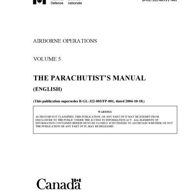 خرید و دانلود نسخه کامل کتاب The Parachutists Manual [Airborne Opns Vol 5, B-GL-322-005 FP-001)